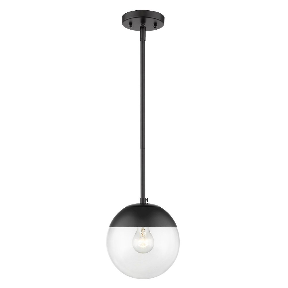 Golden Lighting-3219-S BLK-BLK-Dixon - 1 Light Small Pendant in Fashionable style - 13.75 Inches high by 7.75 Inches wide   Dixon - 1 Light Small Pendant in Fashionable style - 13.75 Inches high by 7.